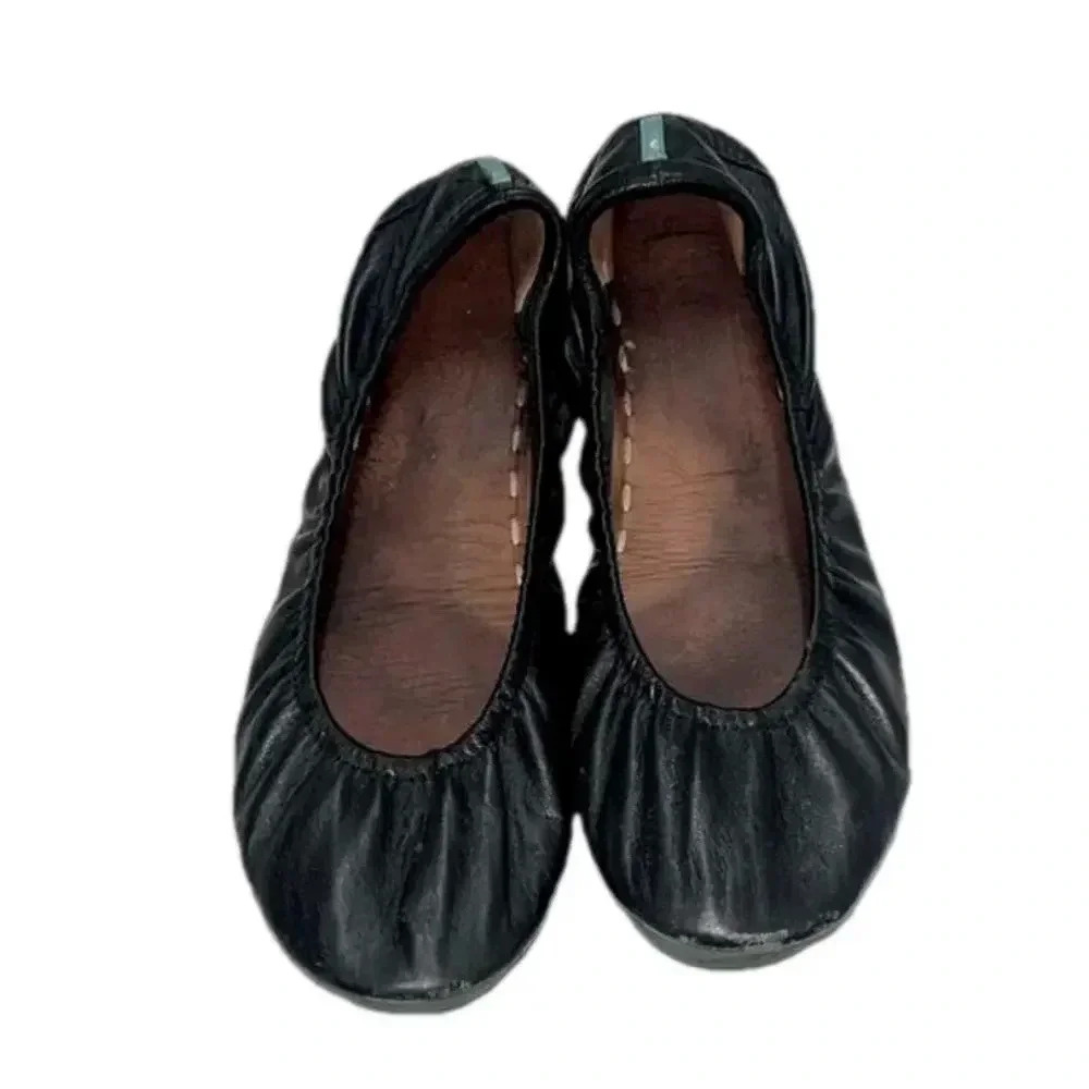 Imperfect Tieks ballet flats classic Italian leather black ballet‎ flats size 9 - Picture 3 of 13